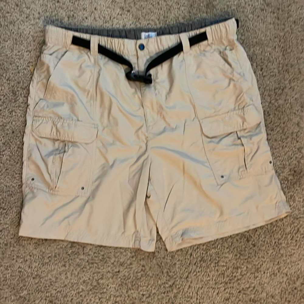 Tan Cargo Shorts with Belt